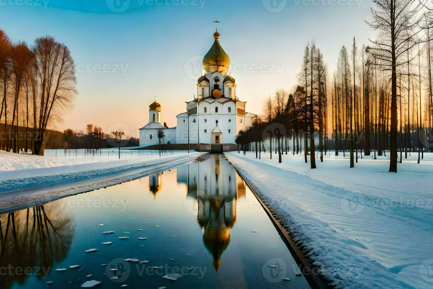 el catedral de el santo cruzar en Moscú, Rusia. generado por ai foto