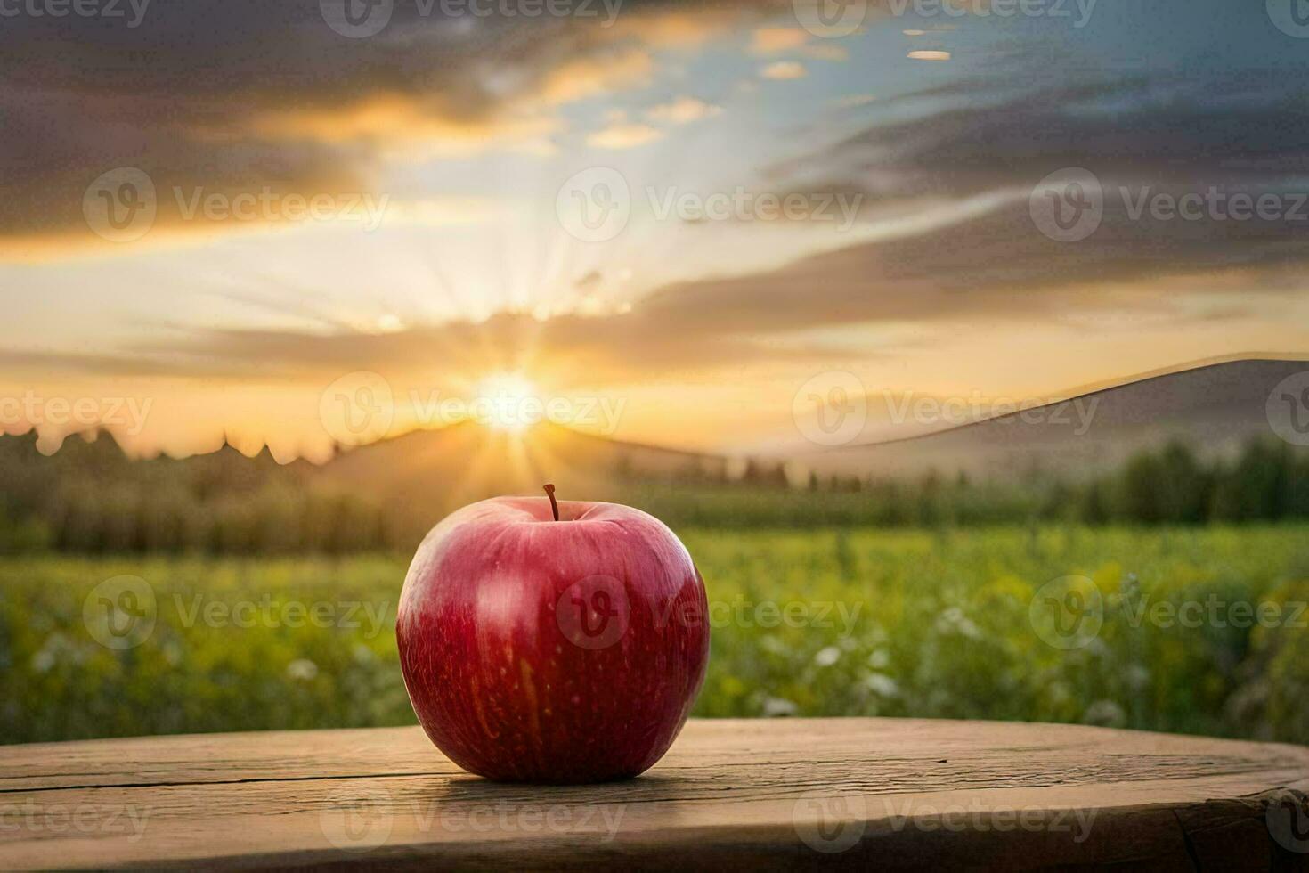 the apple is the symbol of the new year. AI-Generated photo