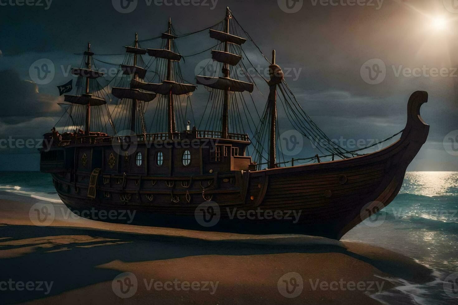 Kraken or Cthulhu Attack on Ship in the Ocean, AI Generated 21773935 Stock  Photo at Vecteezy