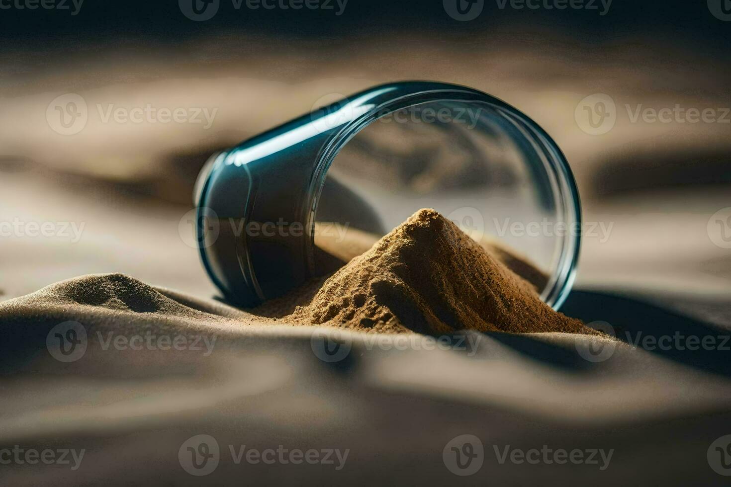 a container of sand with a small amount of powder. AIGenerated 30170089 Stock Photo at Vecteezy
