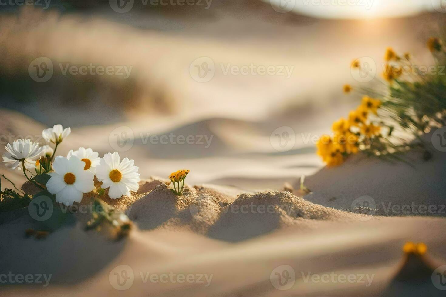 the flowers of the desert. AI-Generated photo