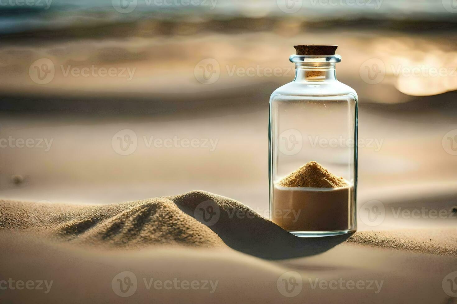 a message in a bottle. AI-Generated photo