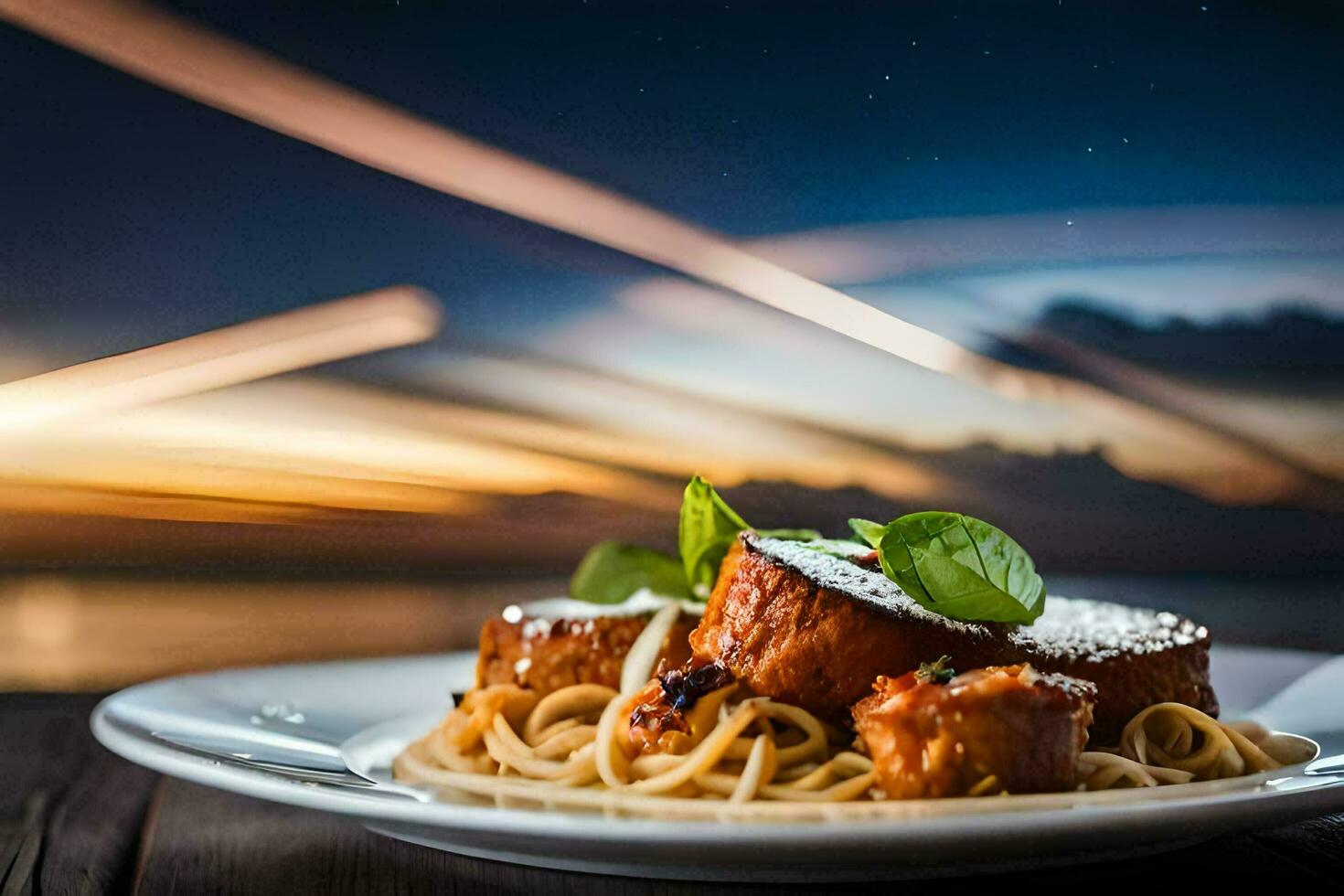 the food and drink at the hotel. AI-Generated photo
