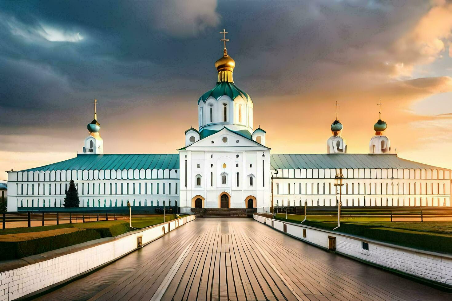 the cathedral of the holy cross in kiev. AI-Generated photo