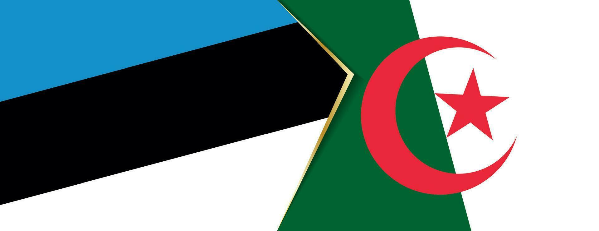 Estonia and Algeria flags, two vector flags.