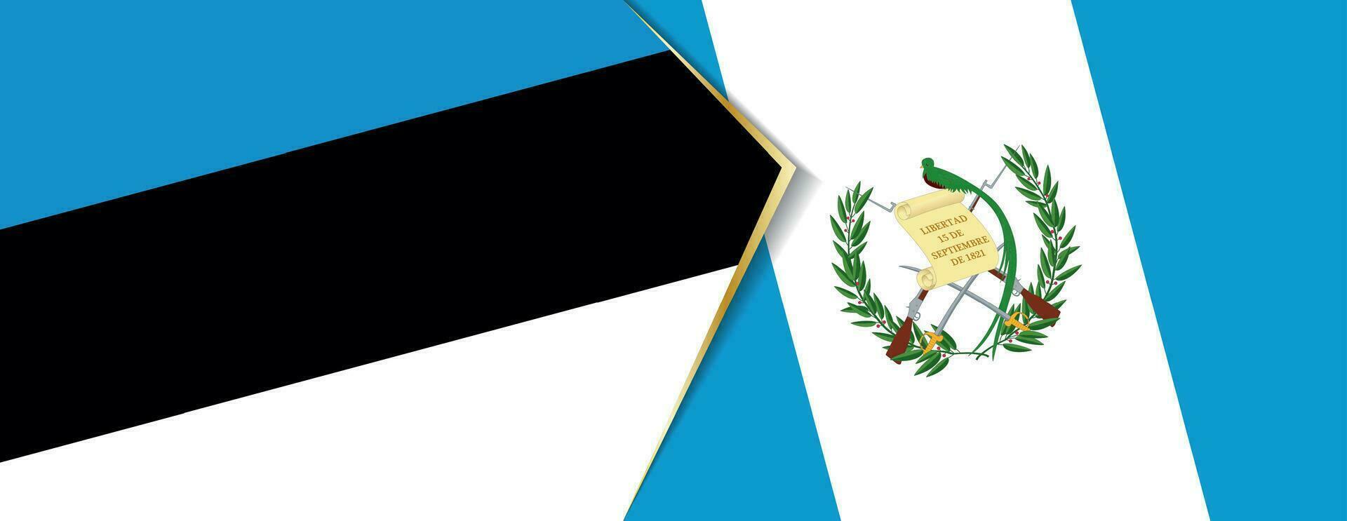 Estonia y Guatemala banderas, dos vector banderas