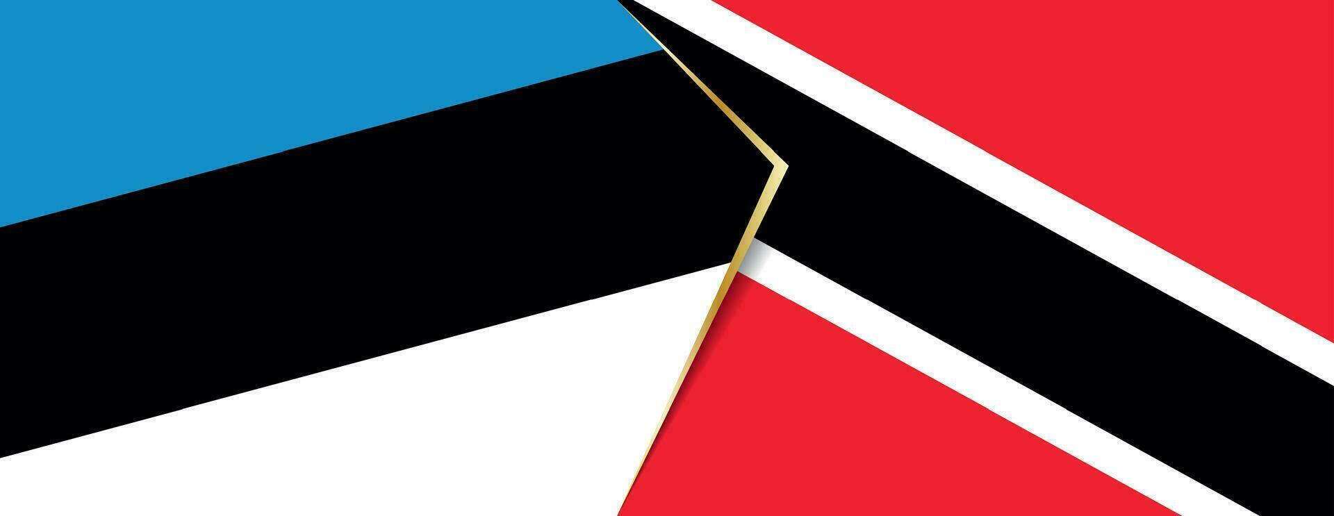 Estonia y trinidad y tobago banderas, dos vector banderas