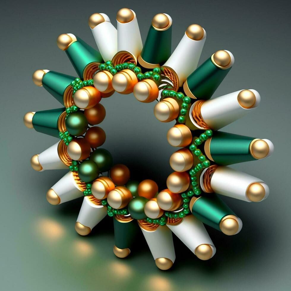 Realistic gold jewelleries on a simple background, Ai Generative photo