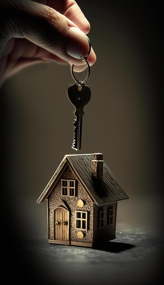 Free photo of real estate or property for template, social media design, architect designing and building a model house.