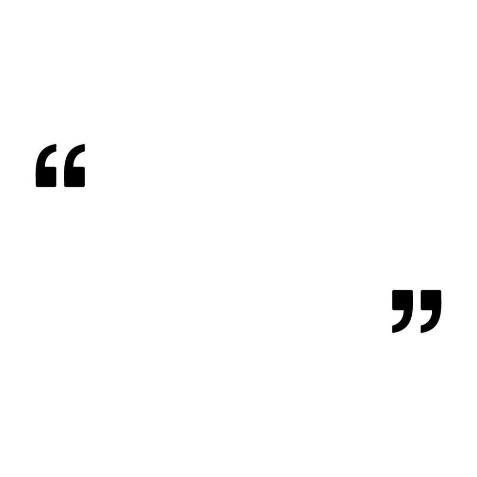 Quotation Marks Icon Symbol, can use for space for Quote, Tittle, Speech, Advice, Memo, Poetry, or Graphic Design Element. Vector Illustration