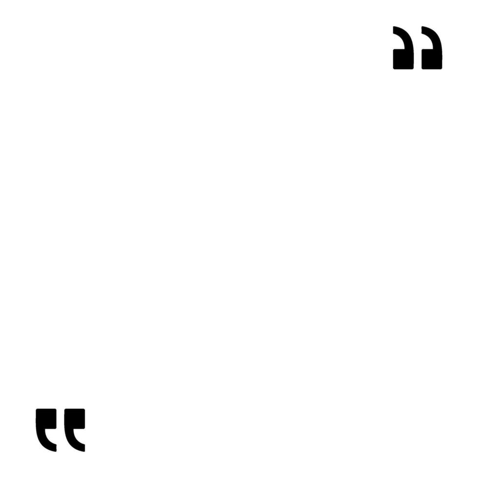Quotation Marks Icon Symbol, can use for space for Quote, Tittle, Speech, Advice, Memo, Poetry, or Graphic Design Element. Vector Illustration