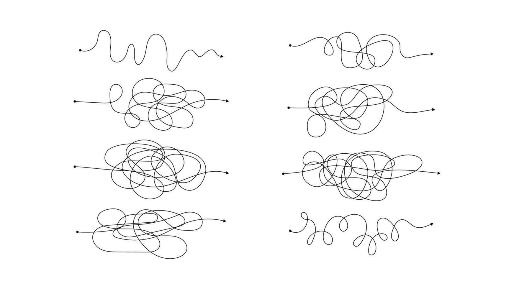 Complex wrong way with messy lines vector