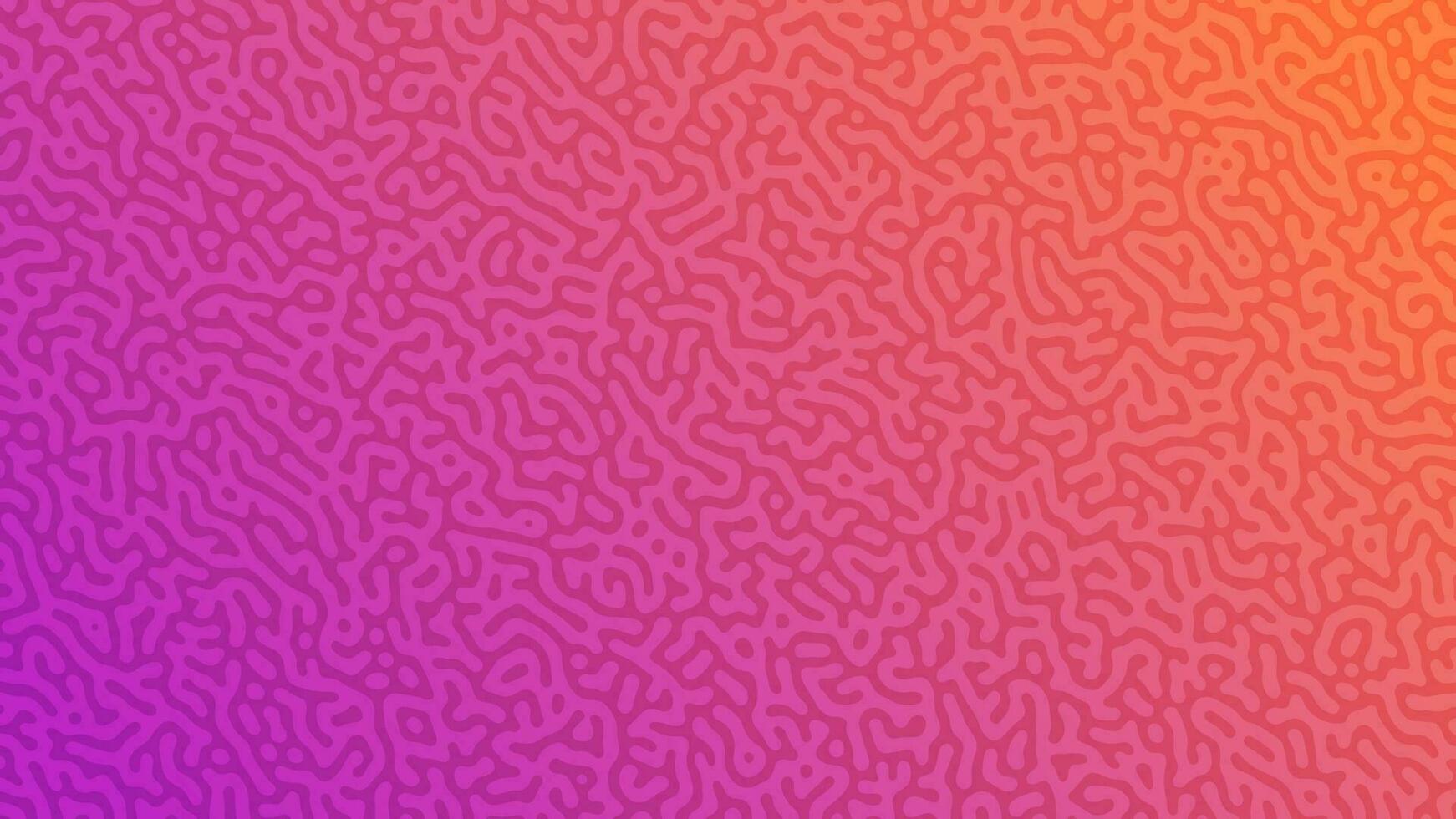Purple Turing reaction gradient background. Abstract diffusion pattern with chaotic shapes. Vector illustration.