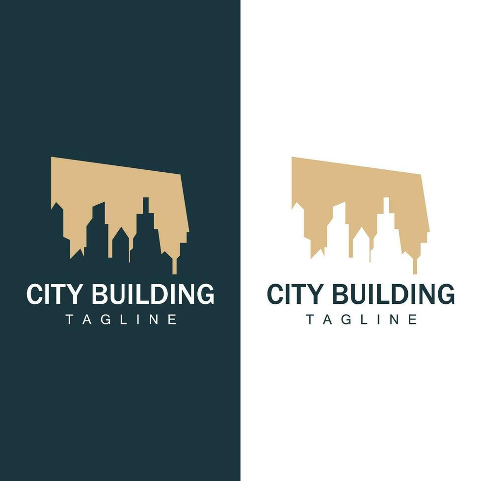 Skyline Building Logo, Simple Modern Design Vector Illustrator Template