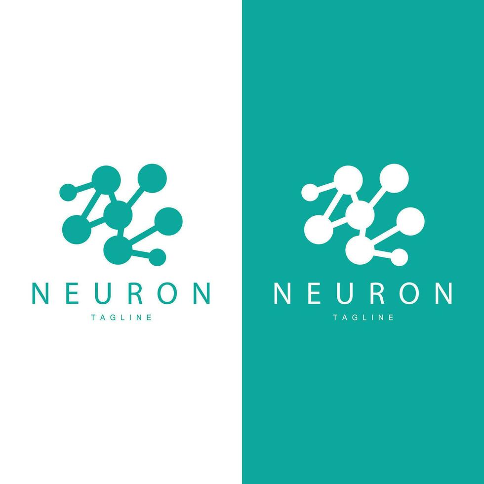 Neuron Logo, Cel Dna Network Vector, And Particle Technology, Simple Illustration Template Design vector