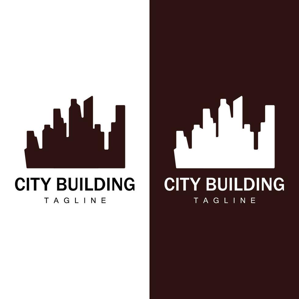 Skyline Building Logo, Simple Modern Design Vector Illustrator Template