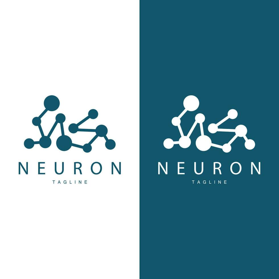 Neuron Logo, Cel Dna Network Vector, And Particle Technology, Simple Illustration Template Design vector