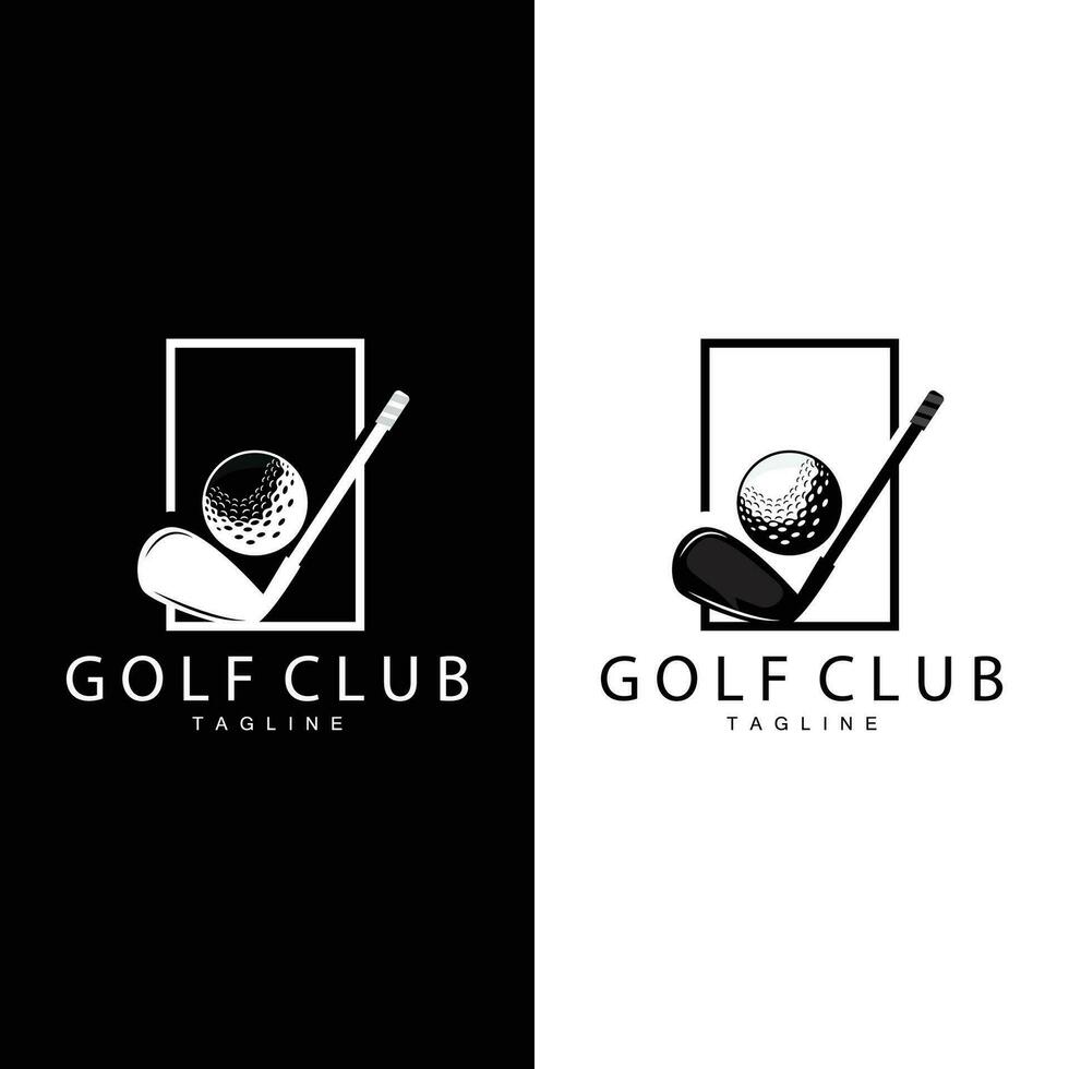 Golf Team Sport Logo Design Tournament Illustration Symbol Template vector