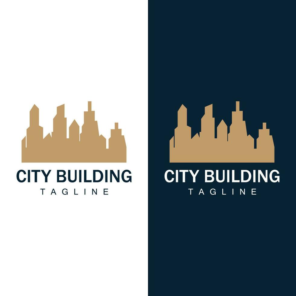 Skyline Building Logo, Simple Modern Design Vector Illustrator Template