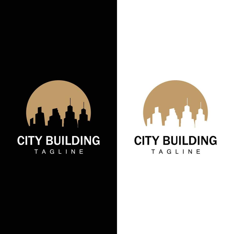 Skyline Building Logo, Simple Modern Design Vector Illustrator Template