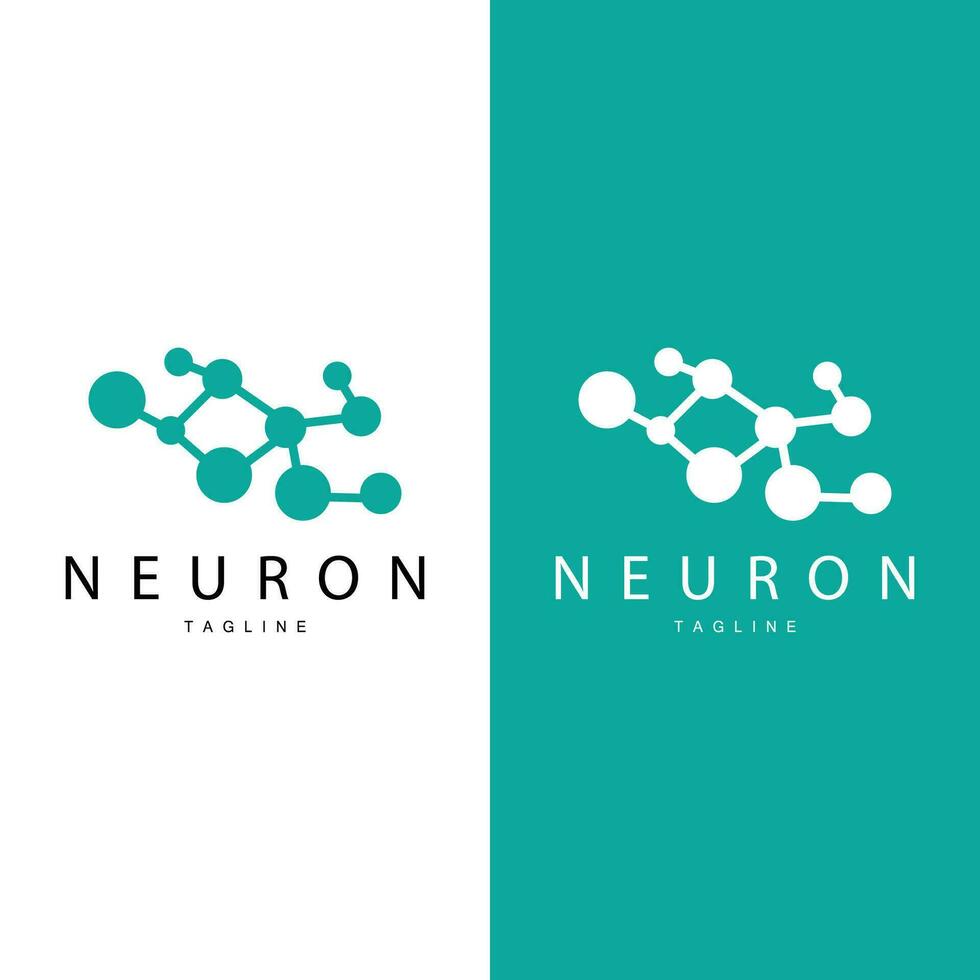 Neuron Logo, Cel Dna Network Vector, And Particle Technology, Simple Illustration Template Design vector