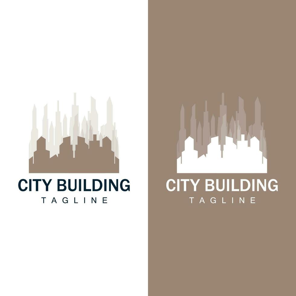 Skyline Building Logo, Simple Modern Design Vector Illustrator Template