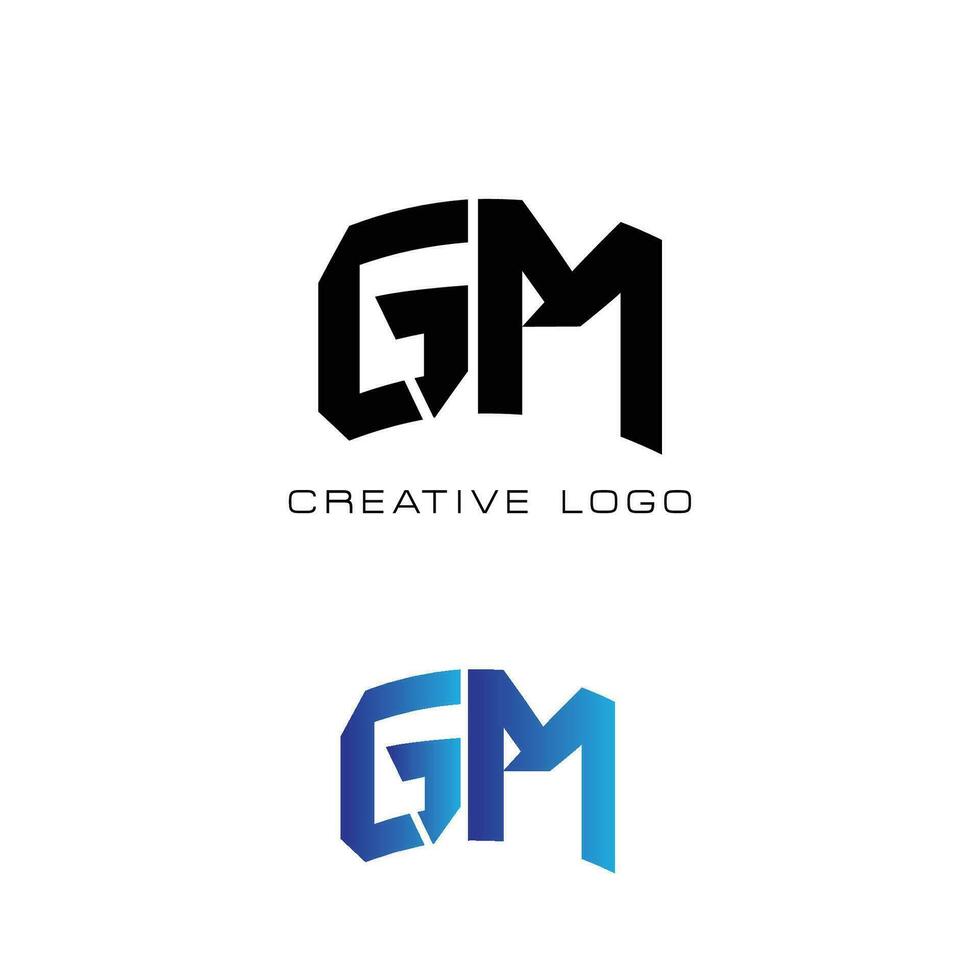 GM initial letter logo vector