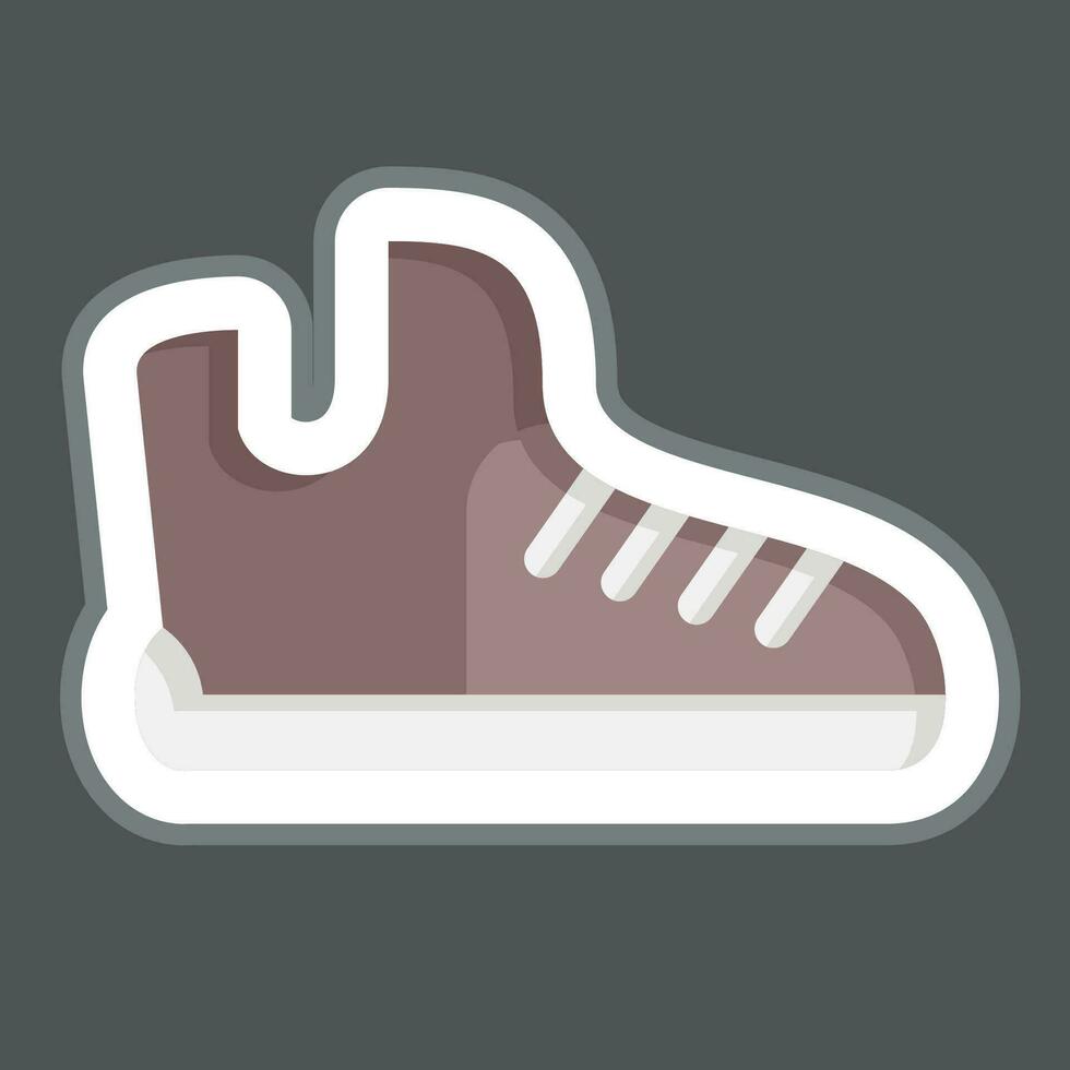 Sticker Cleats. related to Baseball symbol. simple design editable. simple illustration vector