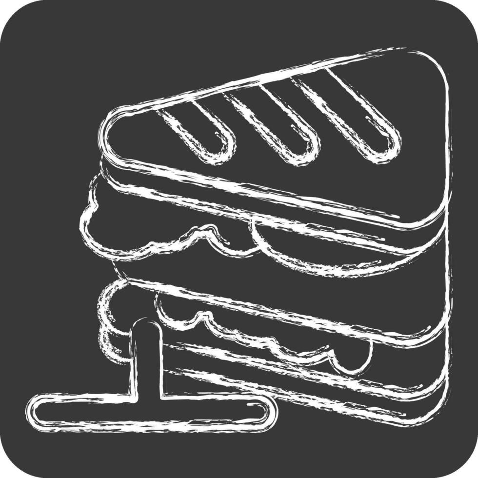 Icon Sandwich. related to Breakfast symbol. chalk Style. simple design editable. simple illustration vector