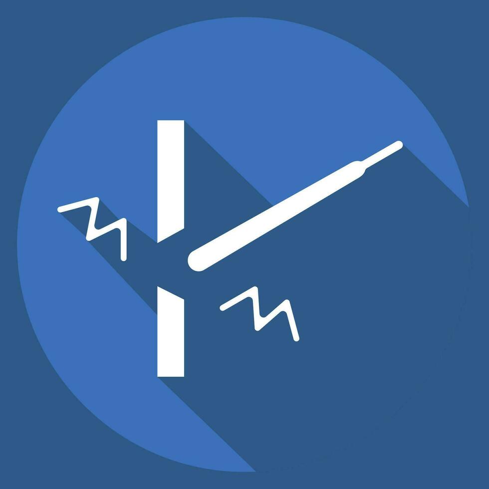 Icon Welding. related to Welder Equipment symbol. long shadow style. simple design editable. simple illustration vector