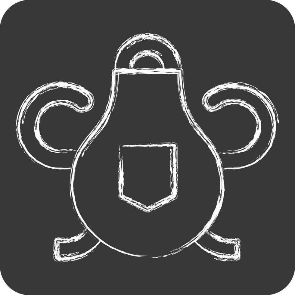 Icon Protective Apron. related to Welder Equipment symbol. chalk Style. simple design editable. simple illustration vector