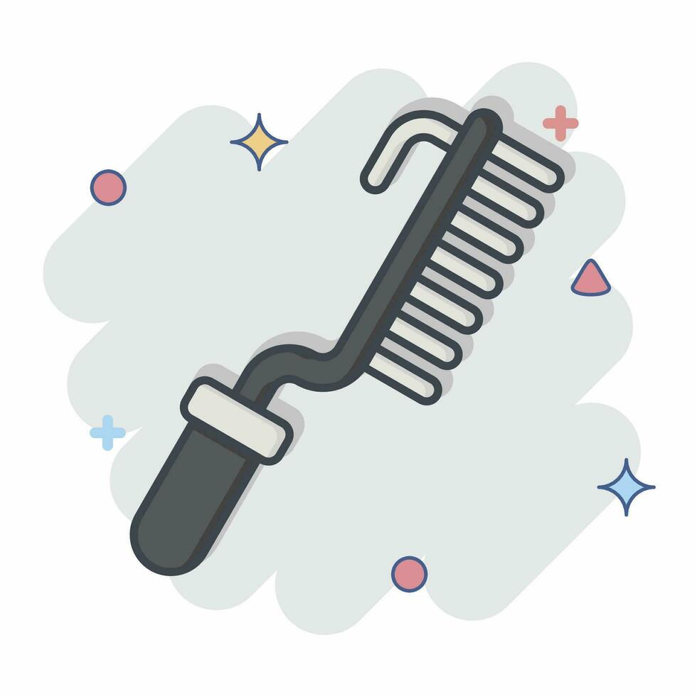 Icon Brush. related to Welder Equipment symbol. comic style. simple design editable. simple illustration vector