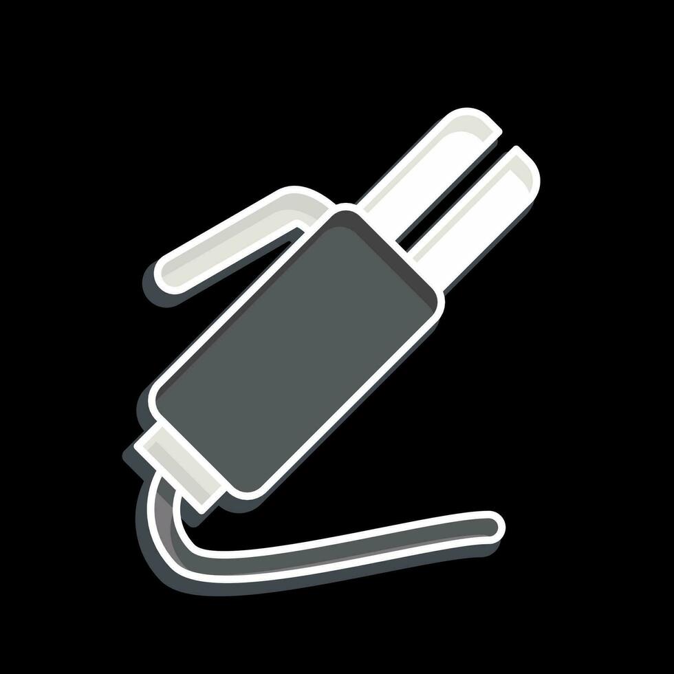 Icon Electrode Holder 2. related to Welder Equipment symbol. two tone style. simple design editable. simple illustration vector