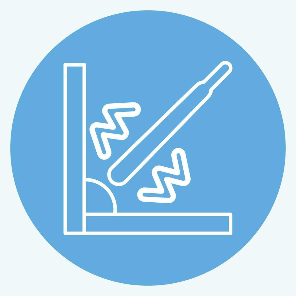 Icon Corner Welding. related to Welder Equipment symbol. blue eyes style. simple design editable. simple illustration vector