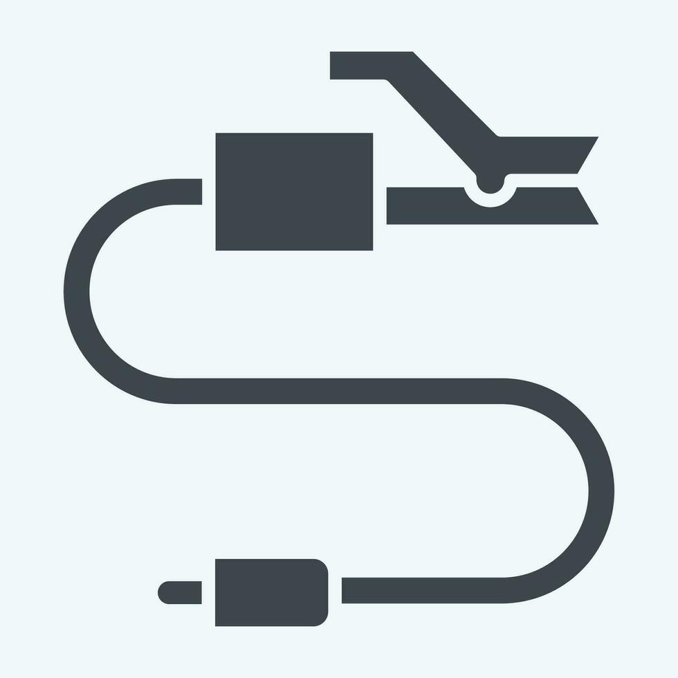 Icon Electrode Holder 1. related to Welder Equipment symbol. glyph style. simple design editable. simple illustration vector