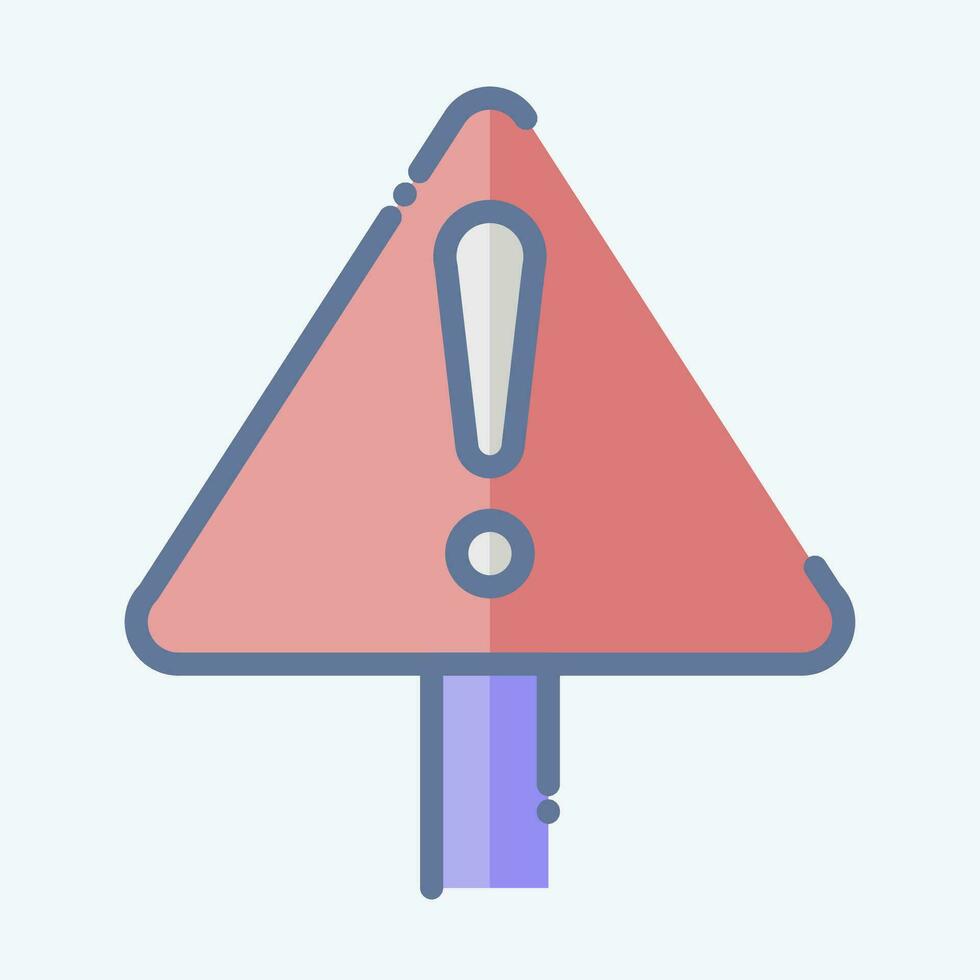 Icon Road Work. related to Road Sign symbol. doodle style. simple design editable. simple illustration vector