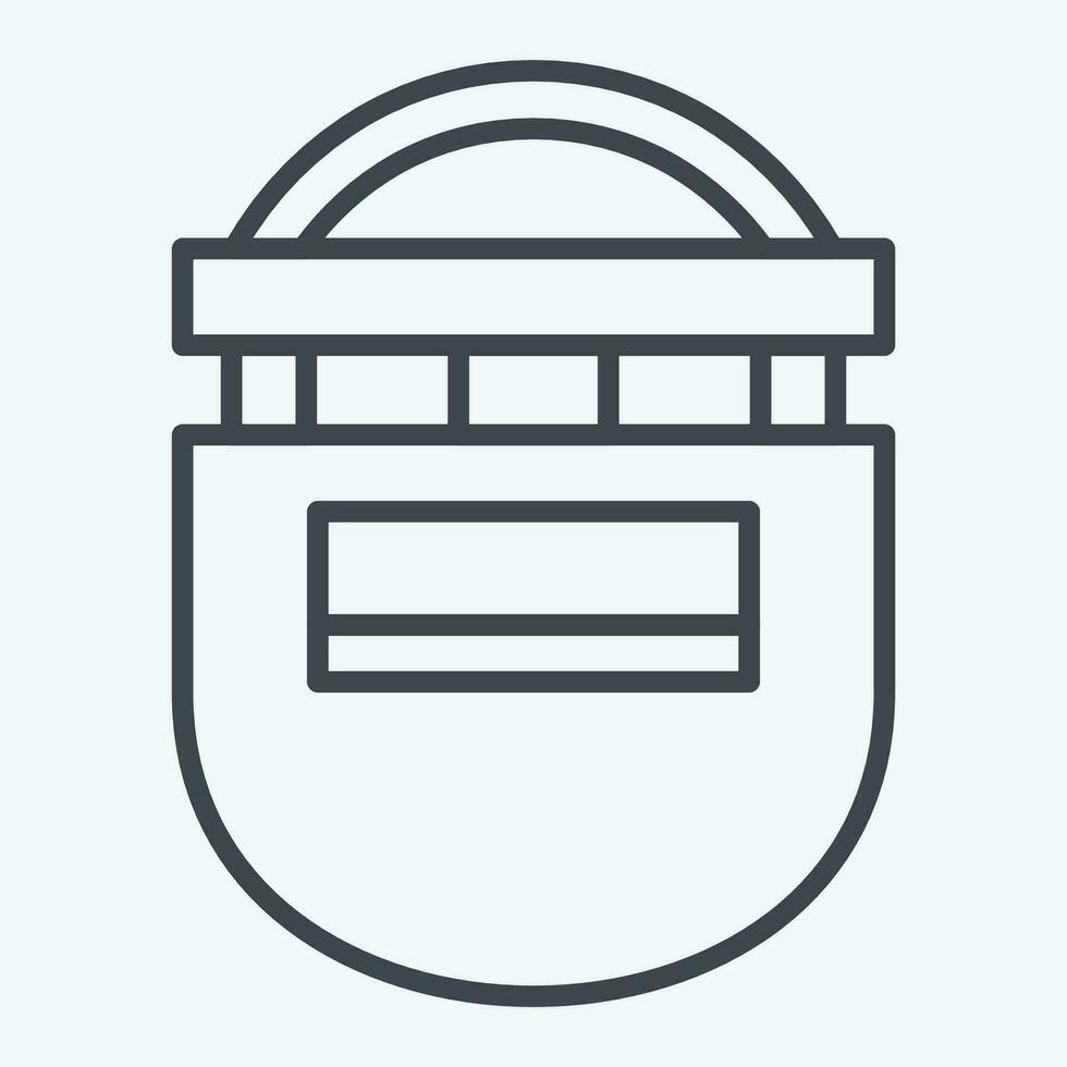 Icon Welding mask. related to Welder Equipment symbol. line style. simple design editable. simple illustration vector
