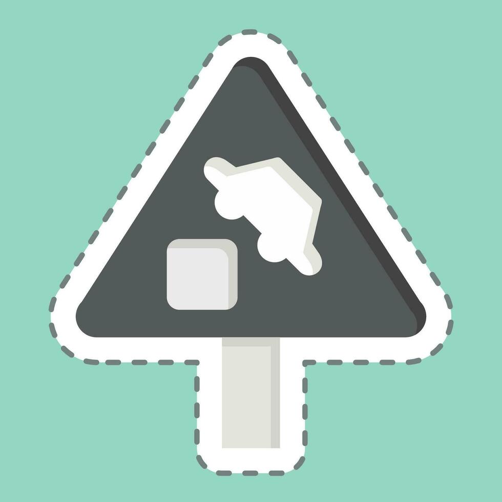 Sticker line cut Harbor. related to Road Sign symbol. simple design editable. simple illustration vector