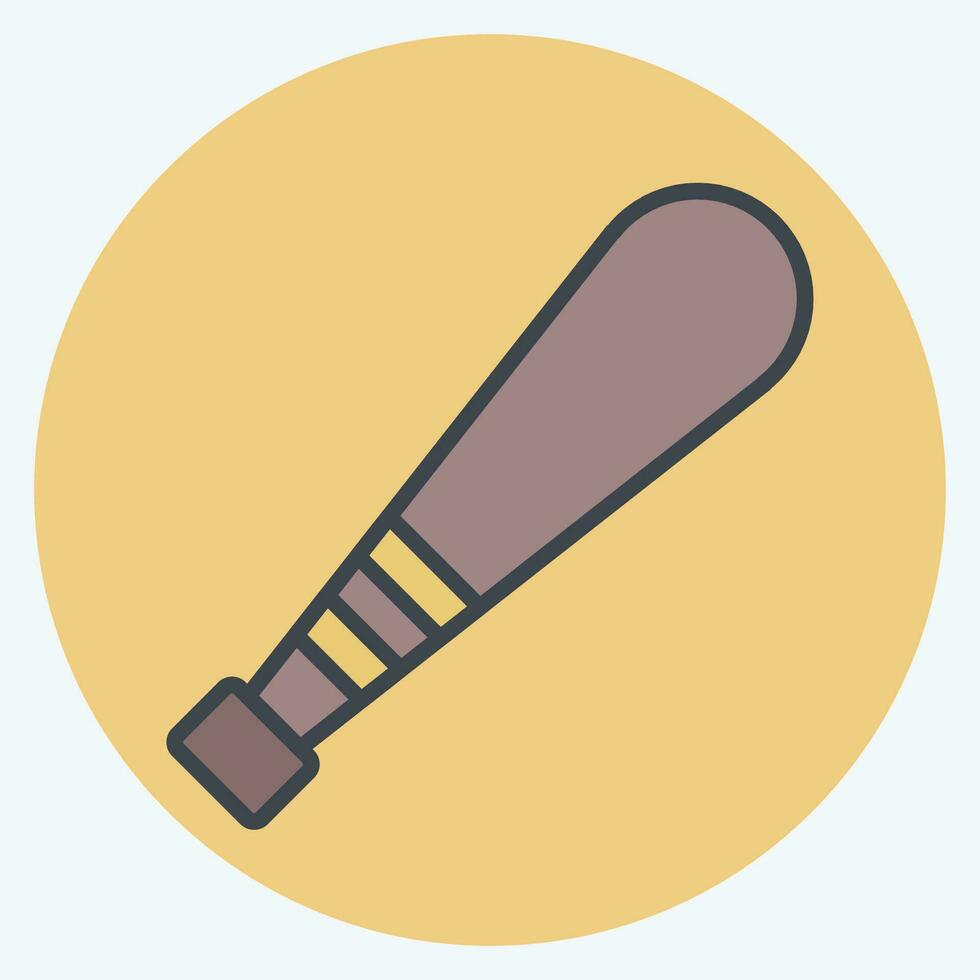Icon Bat. related to Baseball symbol. color mate style. simple design editable. simple illustration vector