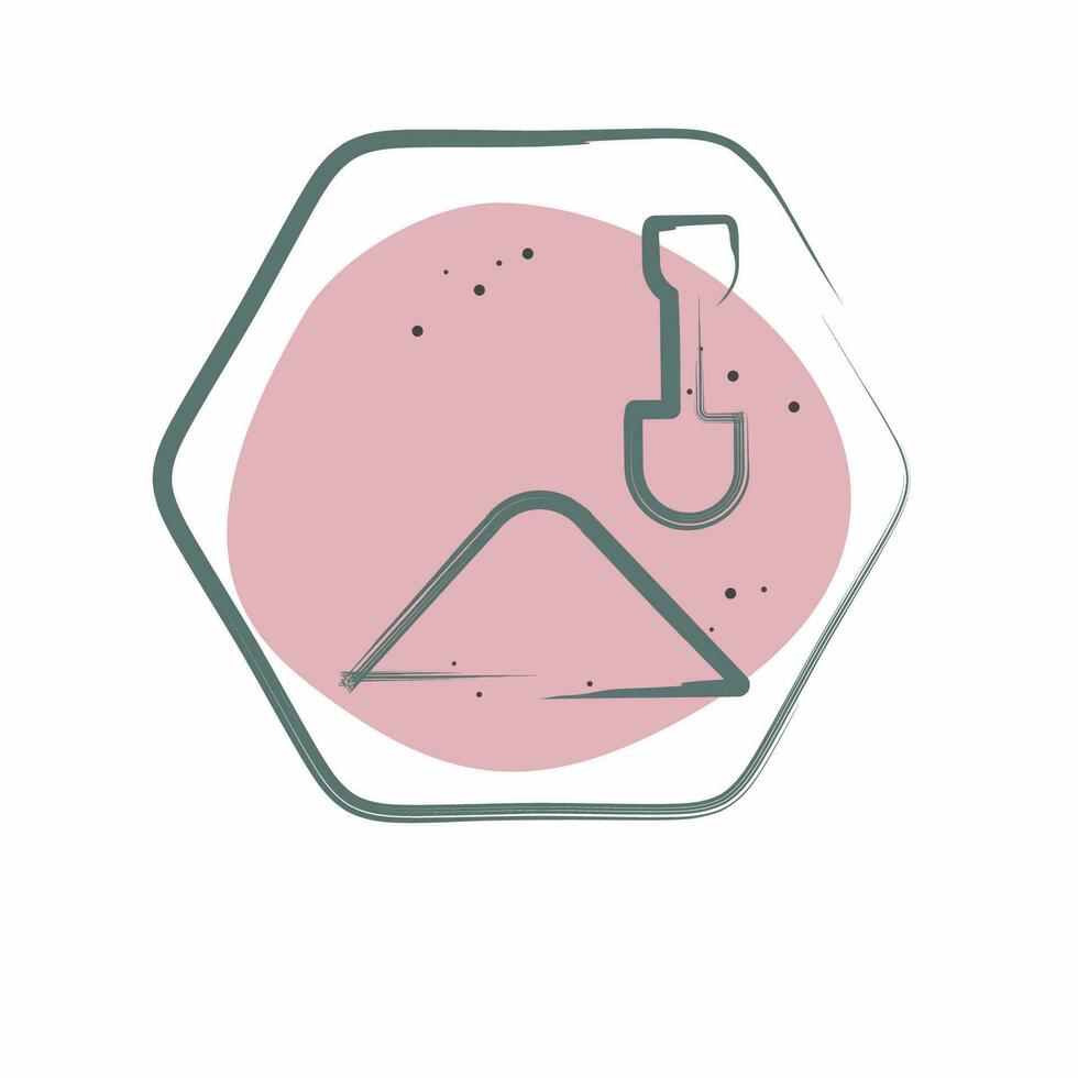 Icon Working. related to Road Sign symbol. Color Spot Style. simple design editable. simple illustration vector