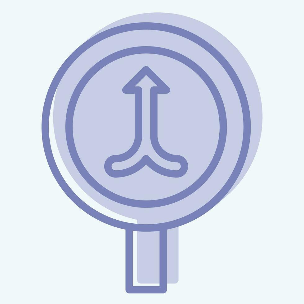 Icon Merge. related to Road Sign symbol. two tone style. simple design editable. simple illustration vector