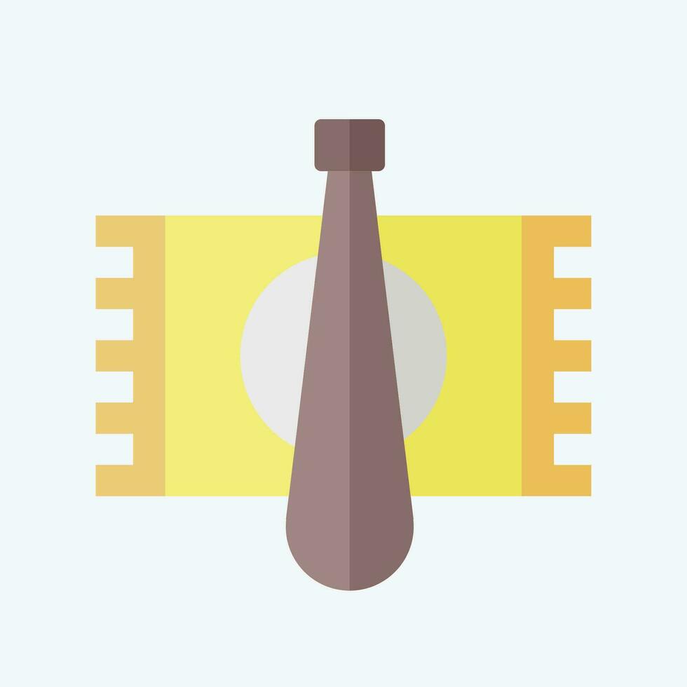 Icon Ticket. related to Baseball symbol. flat style. simple design editable. simple illustration vector