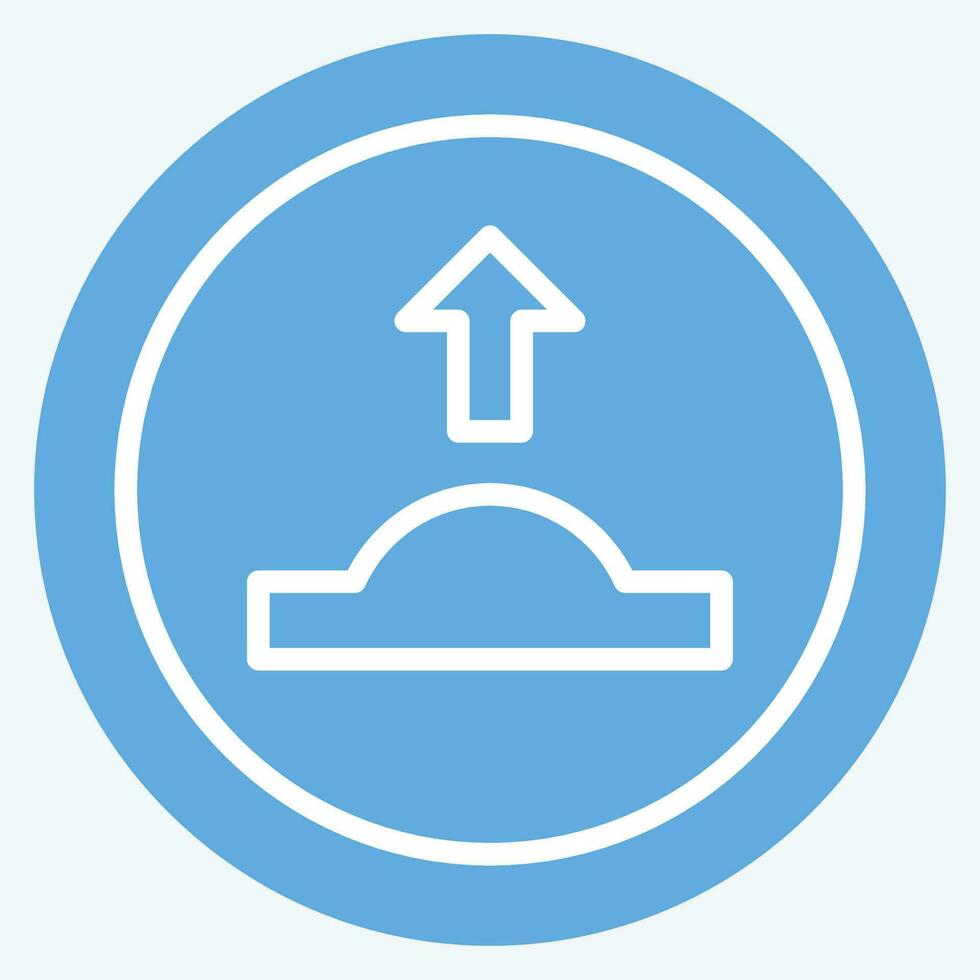 Icon Hump. related to Road Sign symbol. blue eyes style. simple design editable. simple illustration vector