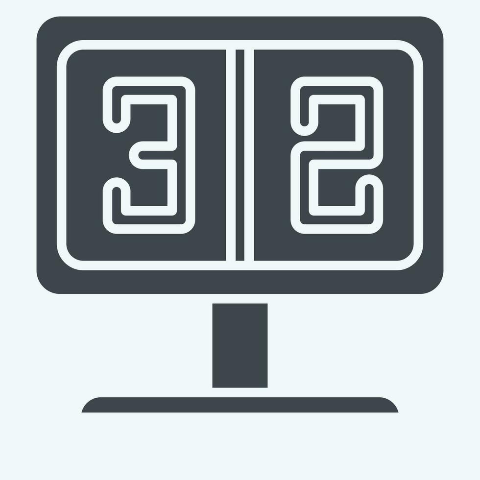 Icon Score. related to Baseball symbol. glyph style. simple design editable. simple illustration vector