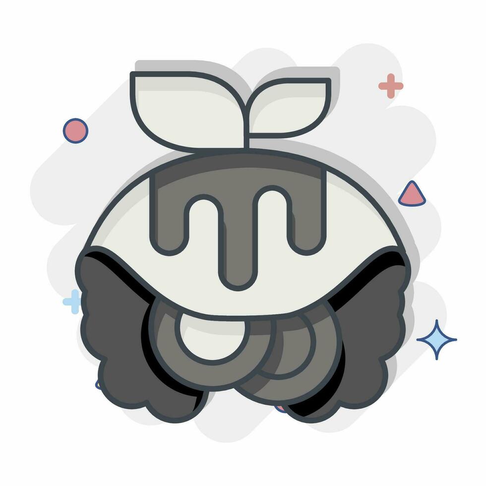 Icon Omelette. related to Breakfast symbol. comic style. simple design editable. simple illustration vector