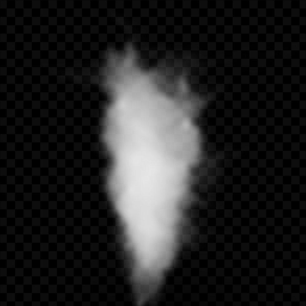 white smoke isolated on transparent background psd