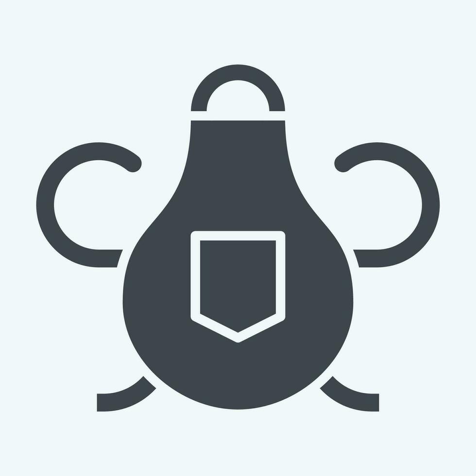 Icon Protective Apron. related to Welder Equipment symbol. glyph style. simple design editable. simple illustration vector