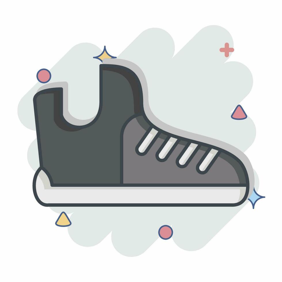 Icon Cleats. related to Baseball symbol. comic style. simple design editable. simple illustration vector