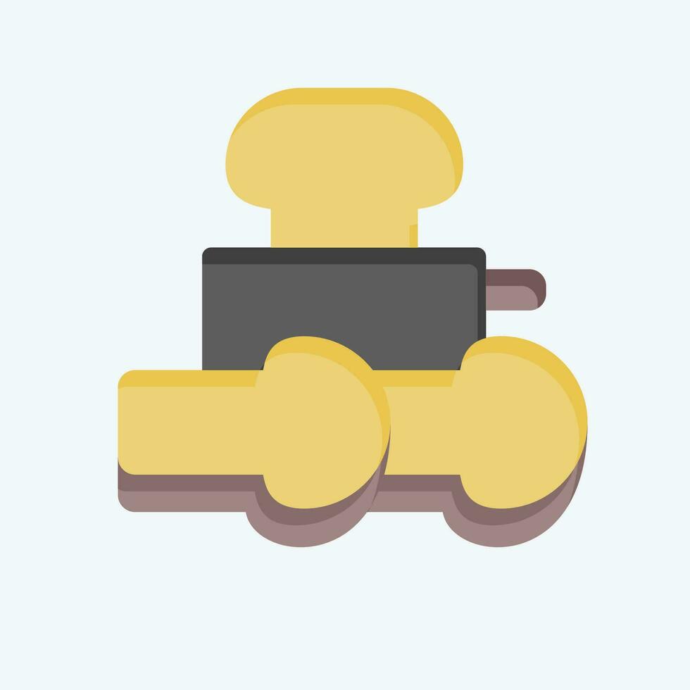 Icon Toast. related to Breakfast symbol. flat style. simple design editable. simple illustration vector