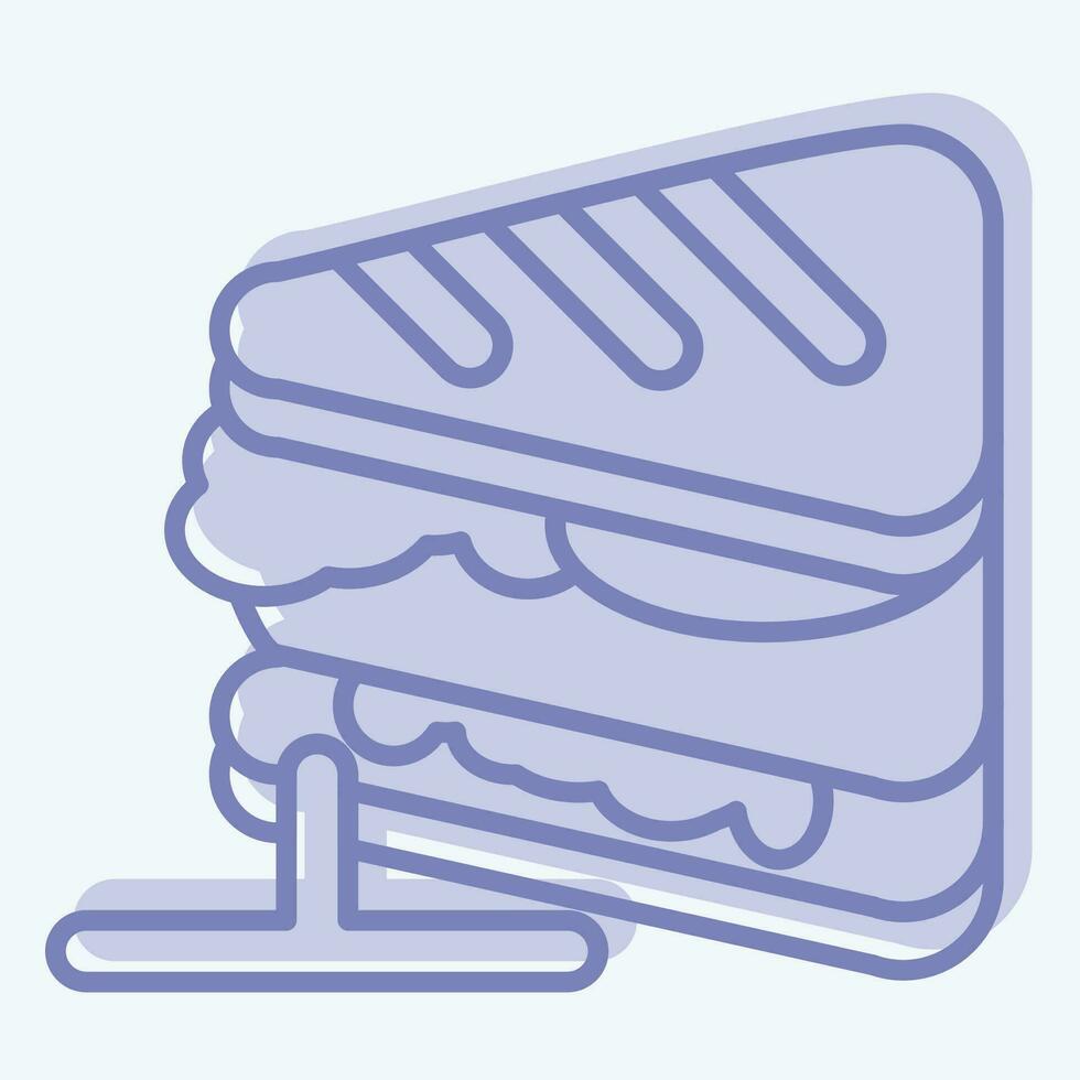 Icon Sandwich. related to Breakfast symbol. two tone style. simple design editable. simple illustration vector